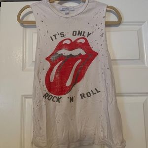 Ripped Rolling Stones Rock N Roll Muscle Tee